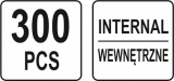 Pojistné kroužky INTERNAL sada 300ks, R1-R19, pr. 3 -32mm Yato