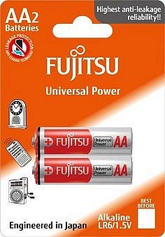 Baterie alkalická AA, blistr 2ks Fujitsu
