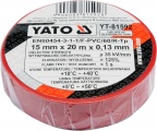 Izolační páska elektrikářská PVC 15mm / 20m červená Yato