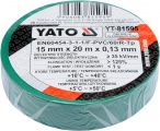 Izolační páska elektrikářská PVC 15mm / 20m zelená Yato
