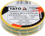 Izolační páska elektrikářská PVC 15mm / 20m žlutozelená Yato