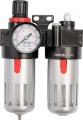 Regulátor tlaku vzduchu 1/4", max. 0,93MPa, s filtrem (90ccm) a přimazáváním (60ccm) Yato