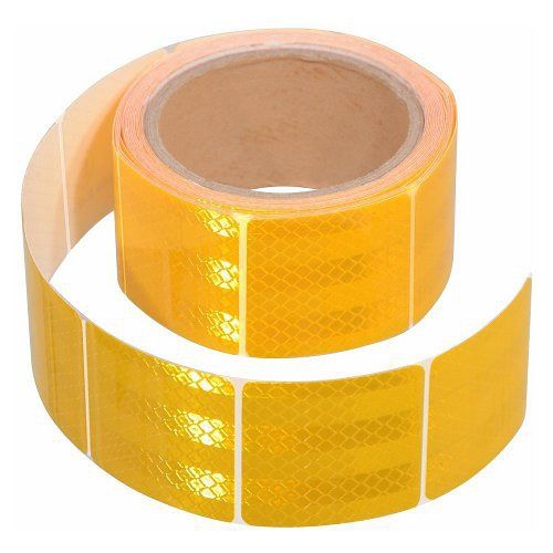 Samolepící páska reflexní dělená 5m x 5cm žlutá (role 5m) Compass