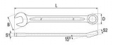 Klíč očkoplochý 10 mm CrV6140 Yato