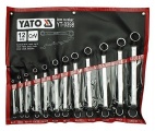 Sada klíčů očkových 12ks 6-32 mm ohnuté Yato