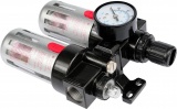 Regulátor tlaku vzduchu 1/2", 0-1MPa, s filtrem a přimazáváním Vorel