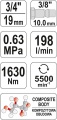 Utahovák pneumatický 3/4" 1630 Nm TWIN HAMMER Yato